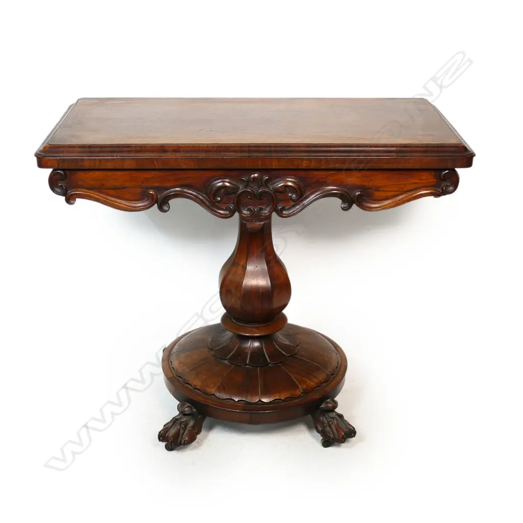 A William IV rosewood card table, Image 1++