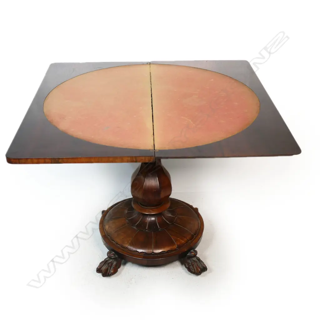 A William IV rosewood card table, Image 1++