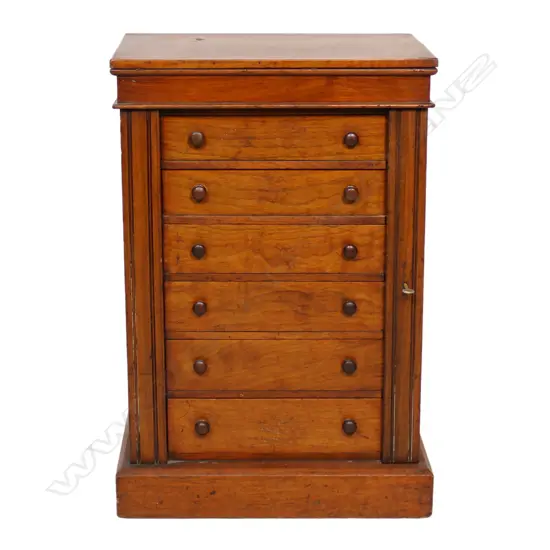 A Victorian mahogany collector's chest of Wellington chest form,