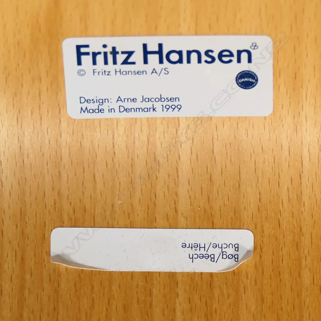 A modern iconic Fritz Hansen table and eight chair suite, Image 1++