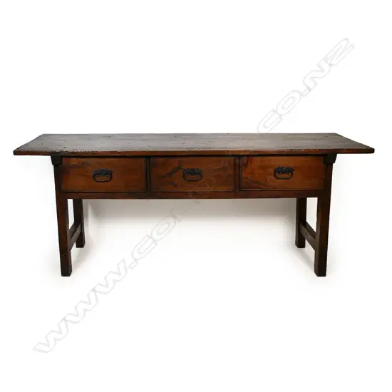 A 19thC large oak buffet,