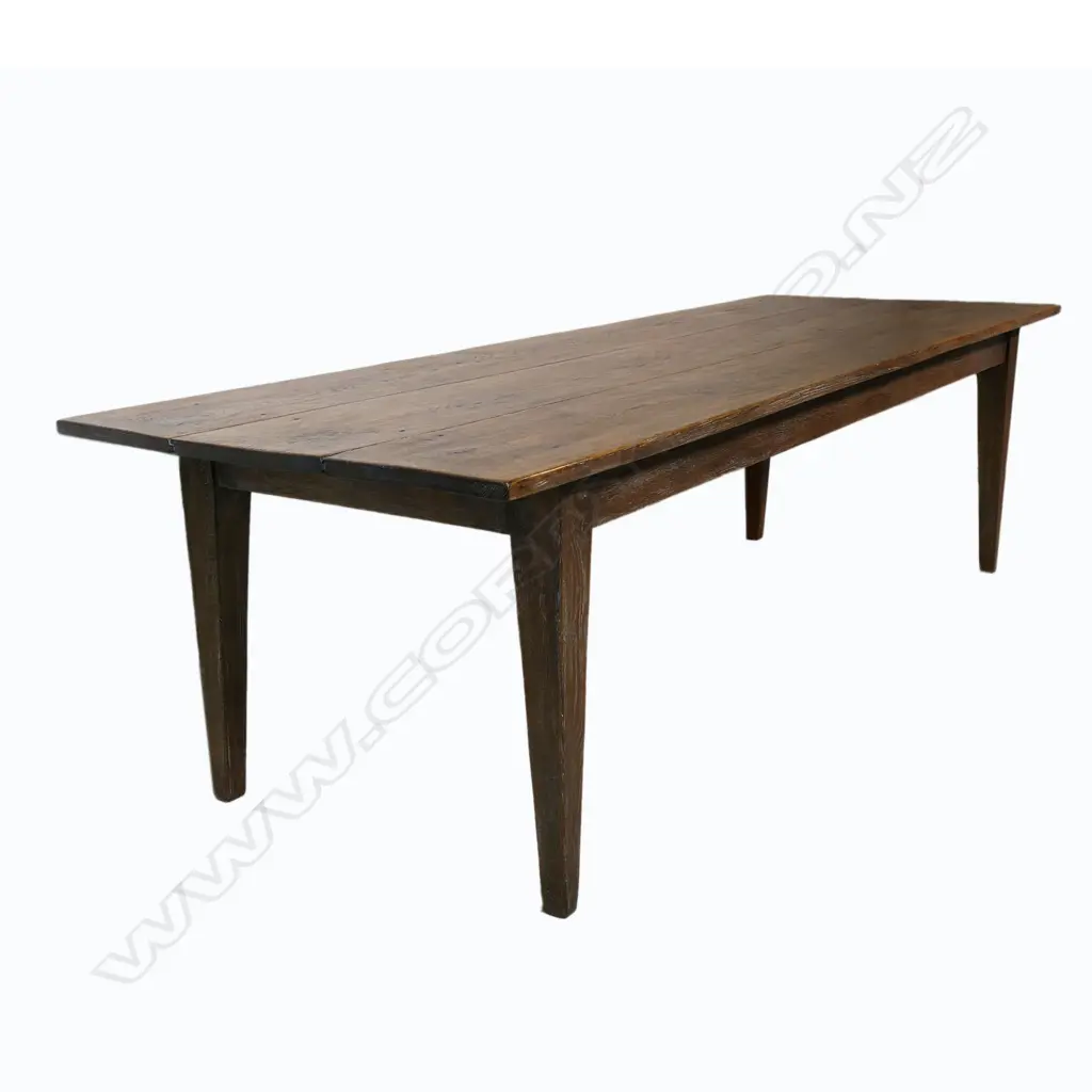 An oak French provincial-style dining table, Image 1++