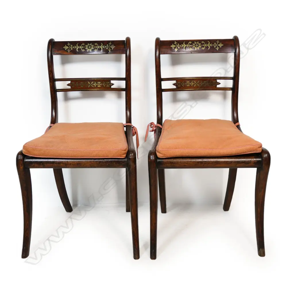 A pair of William IV dining chairs, Image 1++