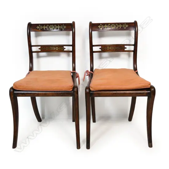 A pair of William IV dining chairs,