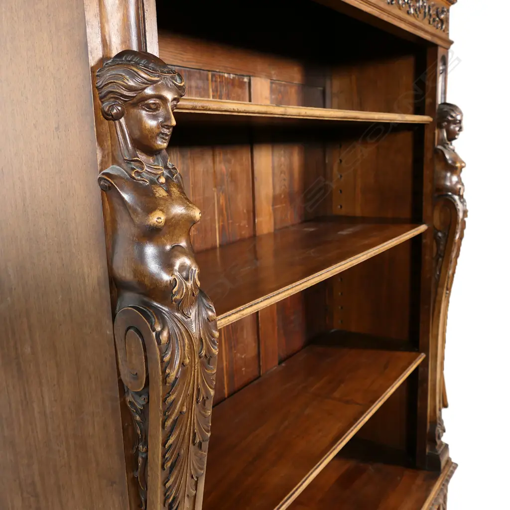 A Victorian decorative mahogany bookcase, Image 1++
