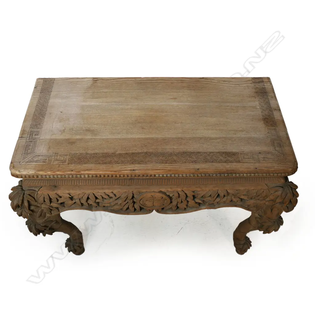 A pair of late 19thC Japanese Meiji period carved faux bamboo console tables, Image 1++