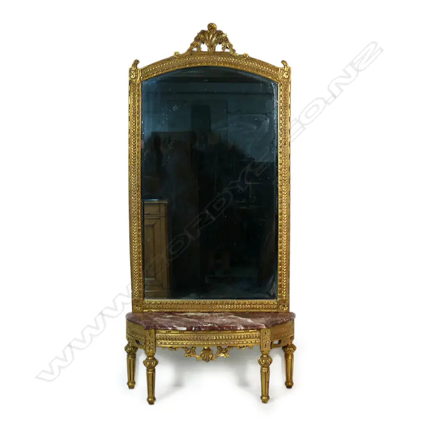 A French style console table and mirror, Image 1++