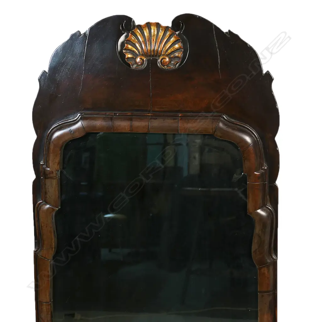 A 19thC (possibly George III) mahogany framed pier mirror, Image 1++