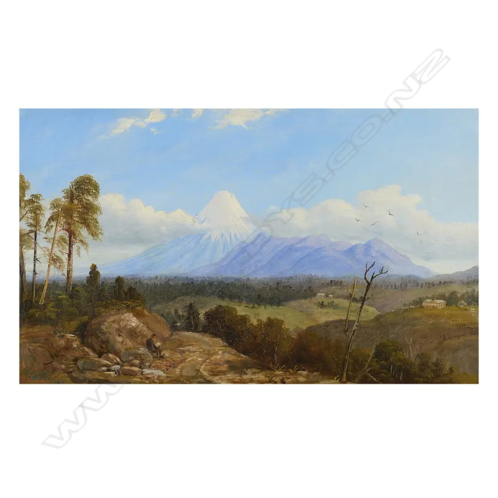 Charles Blomfield (1848-1926) untitled Mt. Taranaki extensive landscape, Image 1++