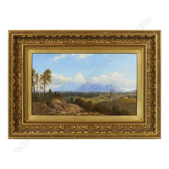 Charles Blomfield (1848-1926) untitled Mt. Taranaki extensive landscape,