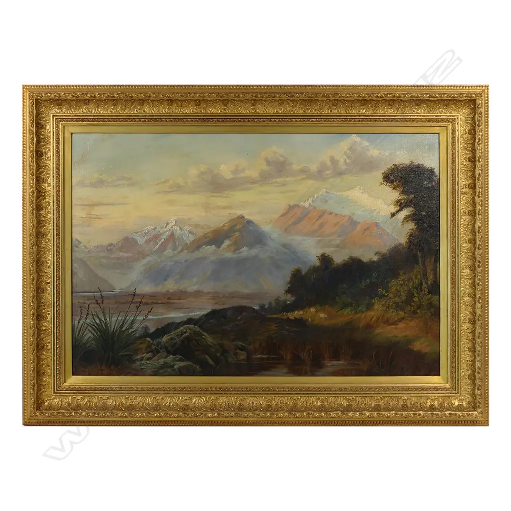 Laurence William Wilson (1850-1912) 'Valley of Rees & Dart Rivers, Wakatipu', Image 1++