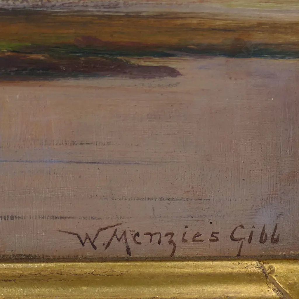 William Menzies Gibb (1859-1931) South Island lake and valley scene, Image 1++