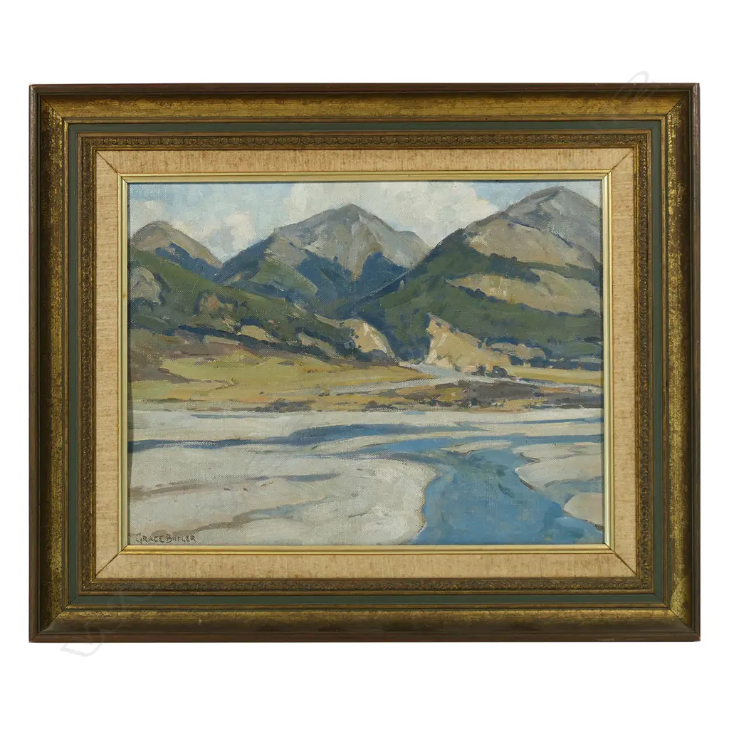 Grace Butler (NZ 1887-1962) 'Broad Creek from Cora Lynn', Image 1++