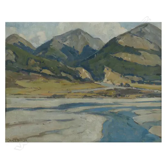 Grace Butler (NZ 1887-1962) 'Broad Creek from Cora Lynn',