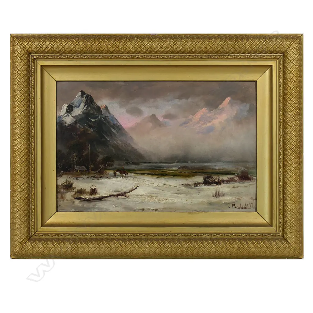 James Peele (1847-1905) 'Sunrise, Bealey Valley' N.Z., Image 1++