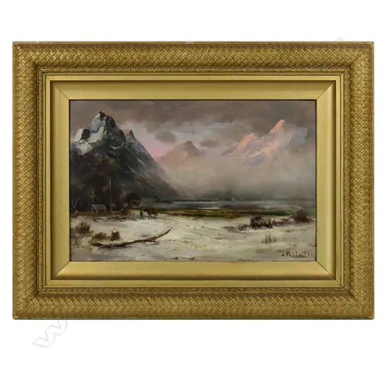 James Peele (1847-1905) 'Sunrise, Bealey Valley' N.Z.,