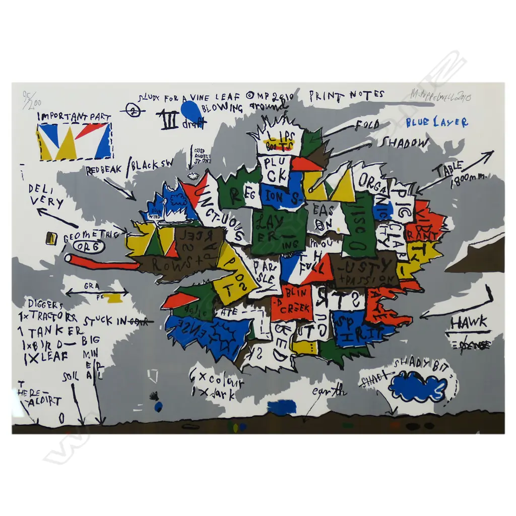 Martin Poppelwell (1968-) 'Study for A Vine Leaf', Image 1++