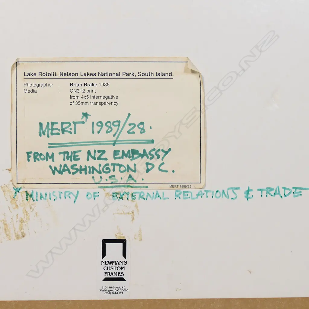 Brian Brake (1927-88) ‘Lake Rotoiti, Nelson Lakes National Park South Island', Image 1++