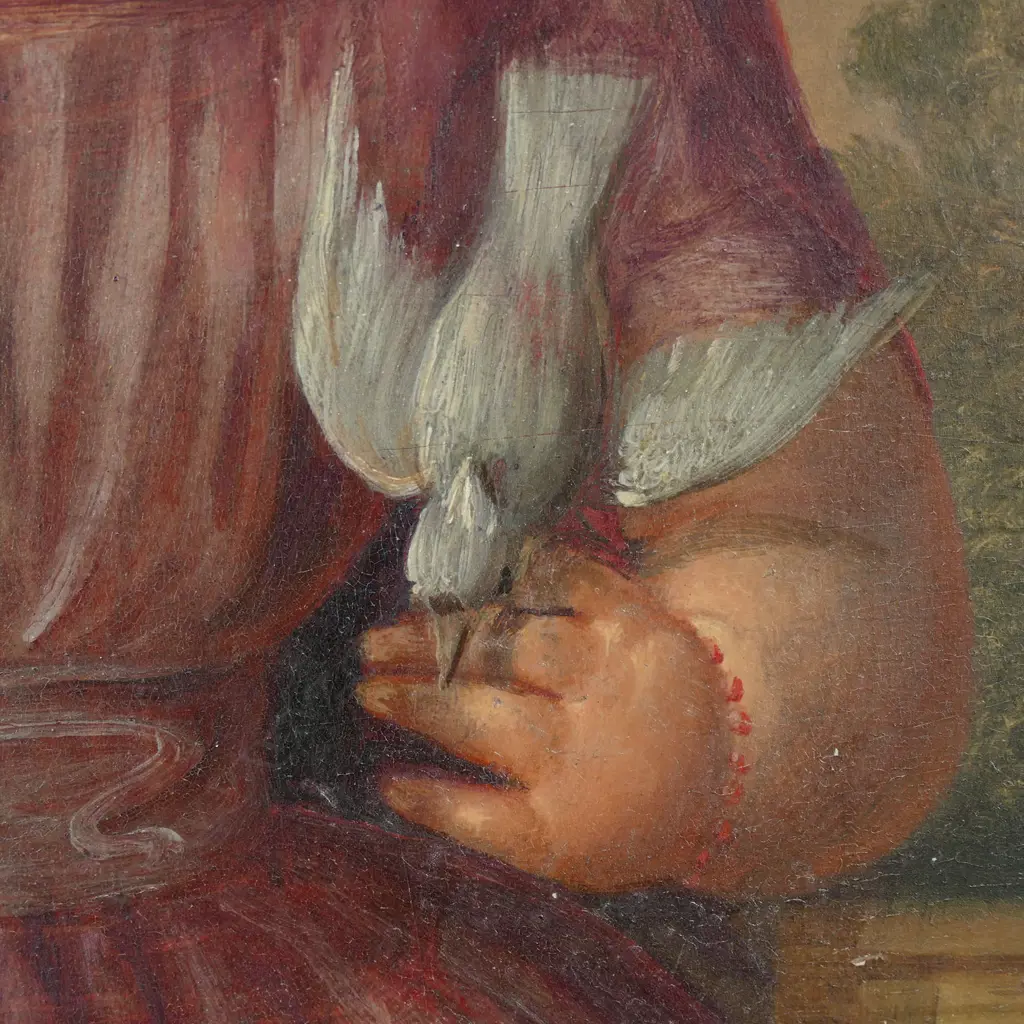 19thC Artist unknown two portraits of young girls, Image 1++