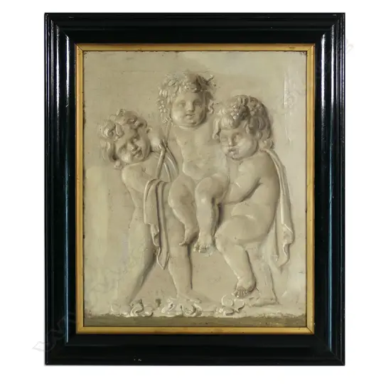 19thC Artist unknown Three cherubs,