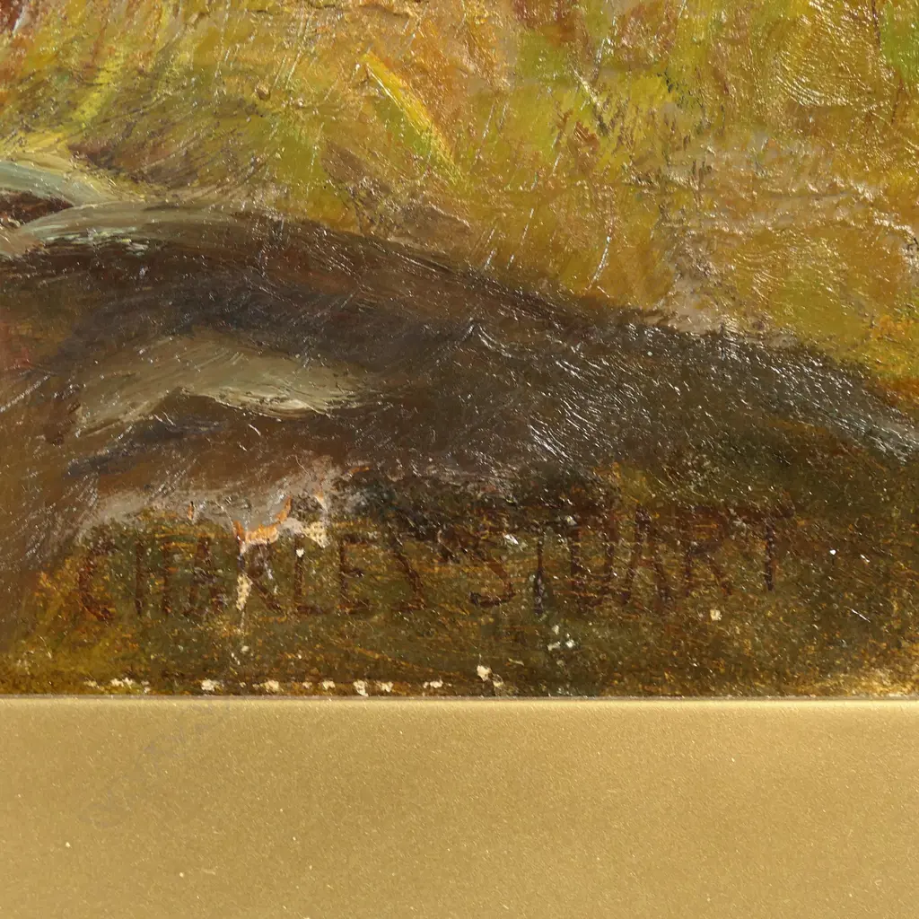 Charles Stuart (1838-c.1907) Highland stream with deer, Image 1++