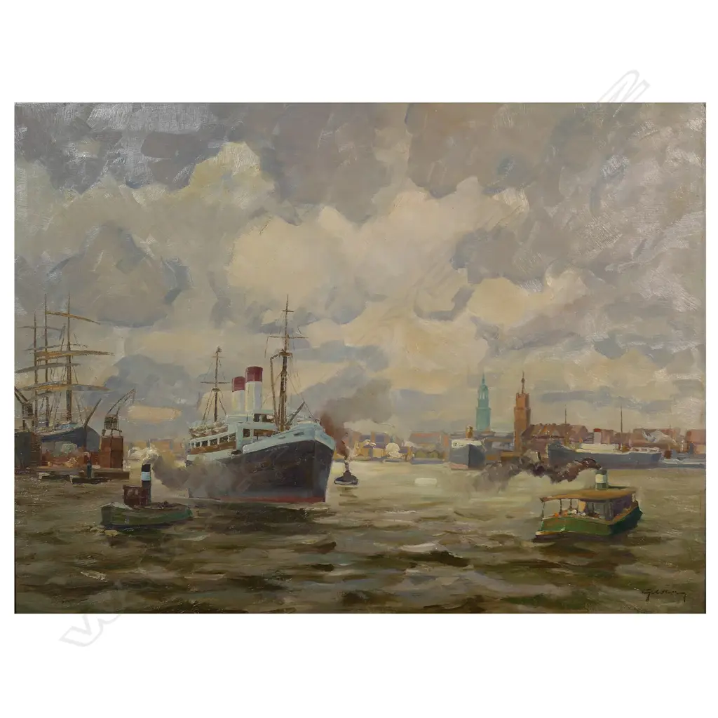 David Goldberg (Ireland 1945-) 'Port of Hamburg', Image 1++