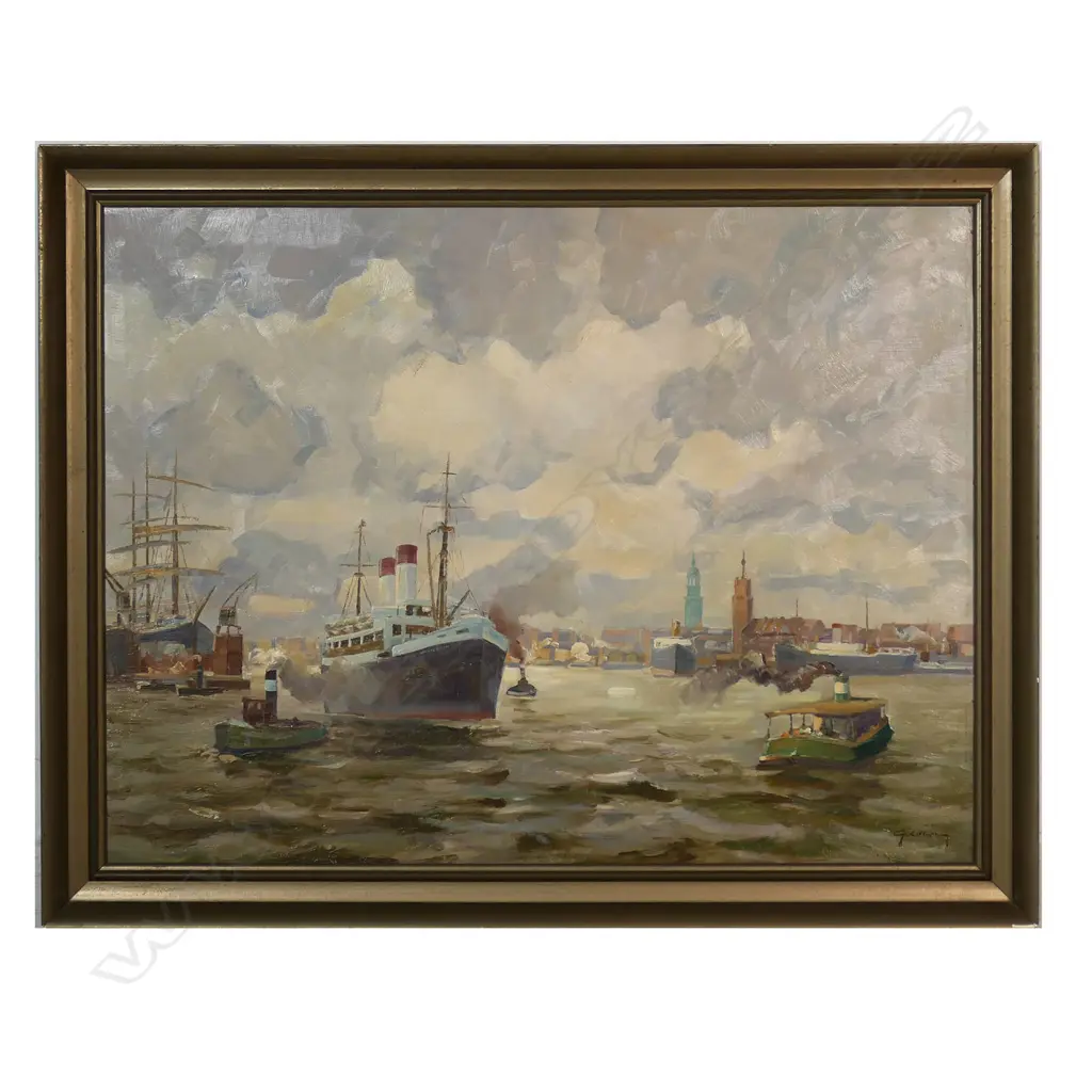 David Goldberg (Ireland 1945-) 'Port of Hamburg', Image 1++