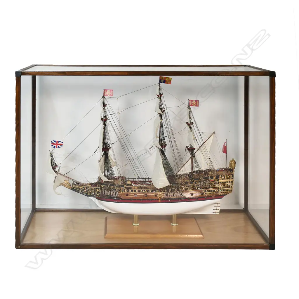 A scale model of Sovereign of the Seas an early 17thC English warship, Image 1++