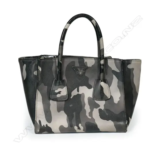 A Prada Marmo camouflage print tote bag,