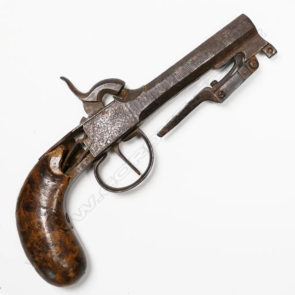 A 19thC Hutchencat pistol, Image 1++