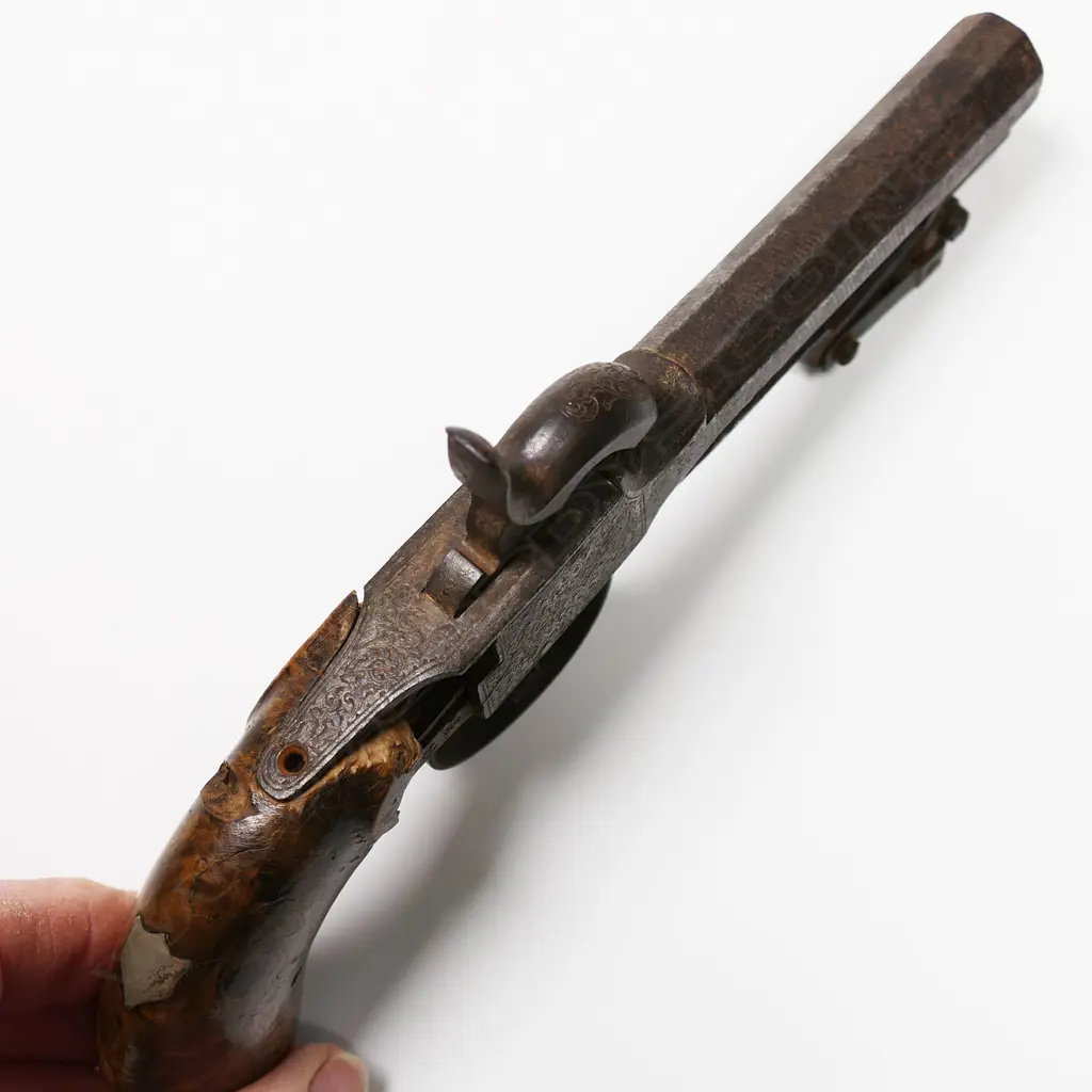 A 19thC Hutchencat pistol, Image 1++