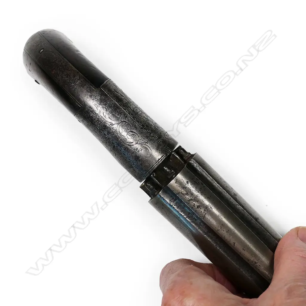 A 19thC pepperbox six-barrel pistol by J. Cooper, Image 1++