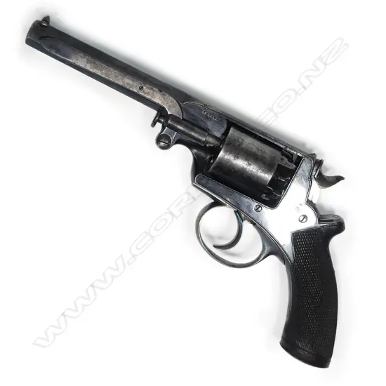 A 19thC Beaumont Adams double action 5-shot percussion revolver,