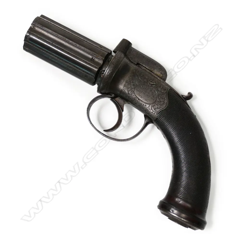 An English Un-Named Percussion ‘Pepper Box’ Pistol, Image 1++