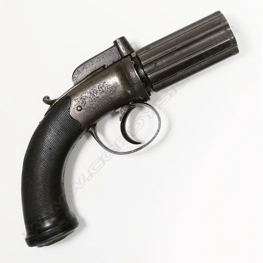 An English Un-Named Percussion ‘Pepper Box’ Pistol, Image 1++