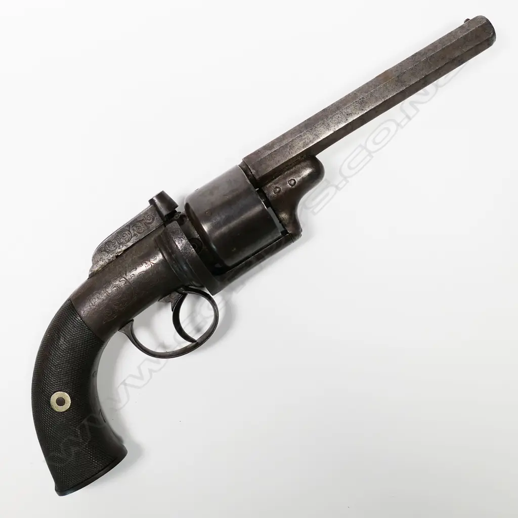 19thC transitional percussion revolver by J A Blake & Co., Image 1++