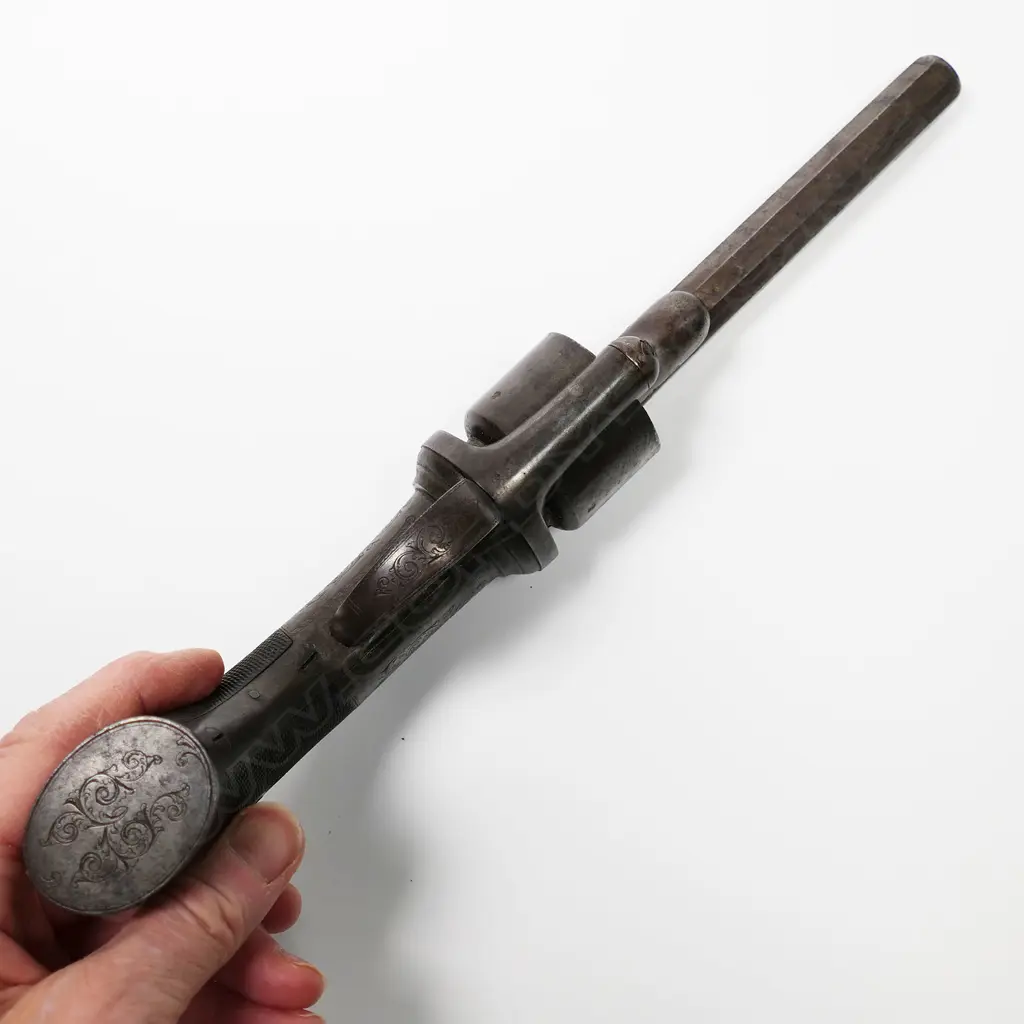 19thC transitional percussion revolver by J A Blake & Co., Image 1++