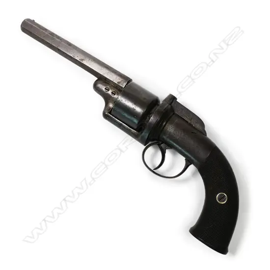 19thC transitional percussion revolver by J A Blake & Co.,