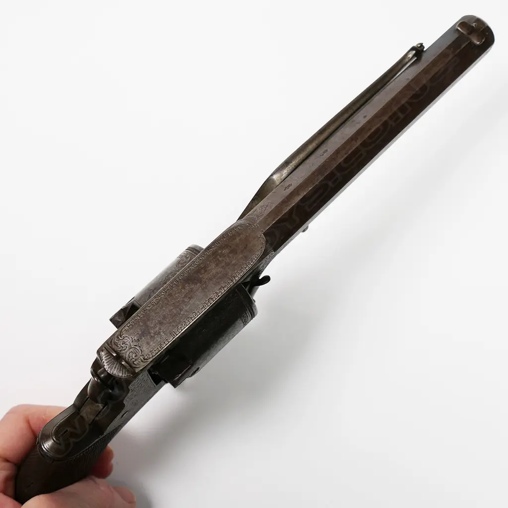 A rare 1855 Tranter percussion double trigger pistol, Image 1++