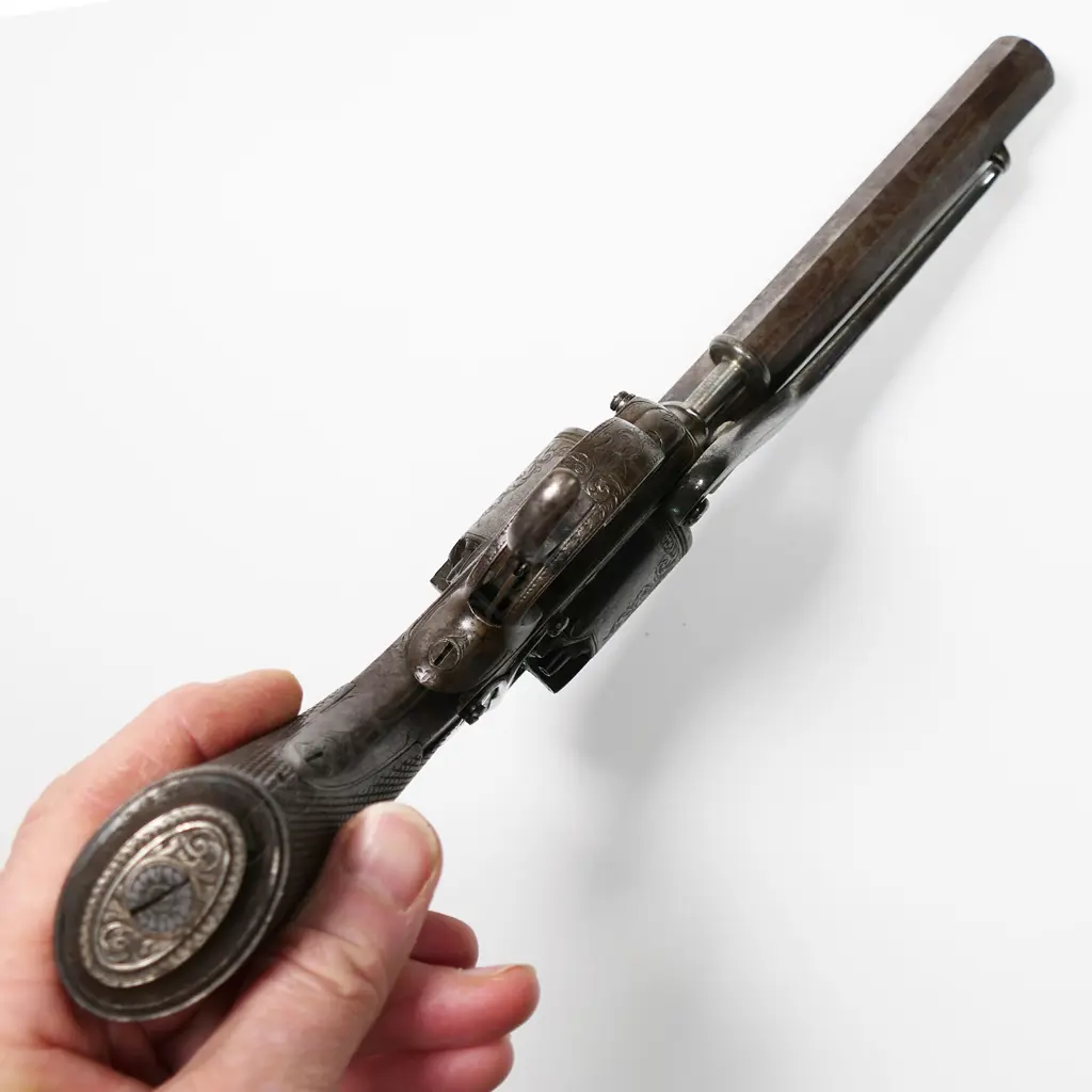 A rare 1855 Tranter percussion double trigger pistol, Image 1++