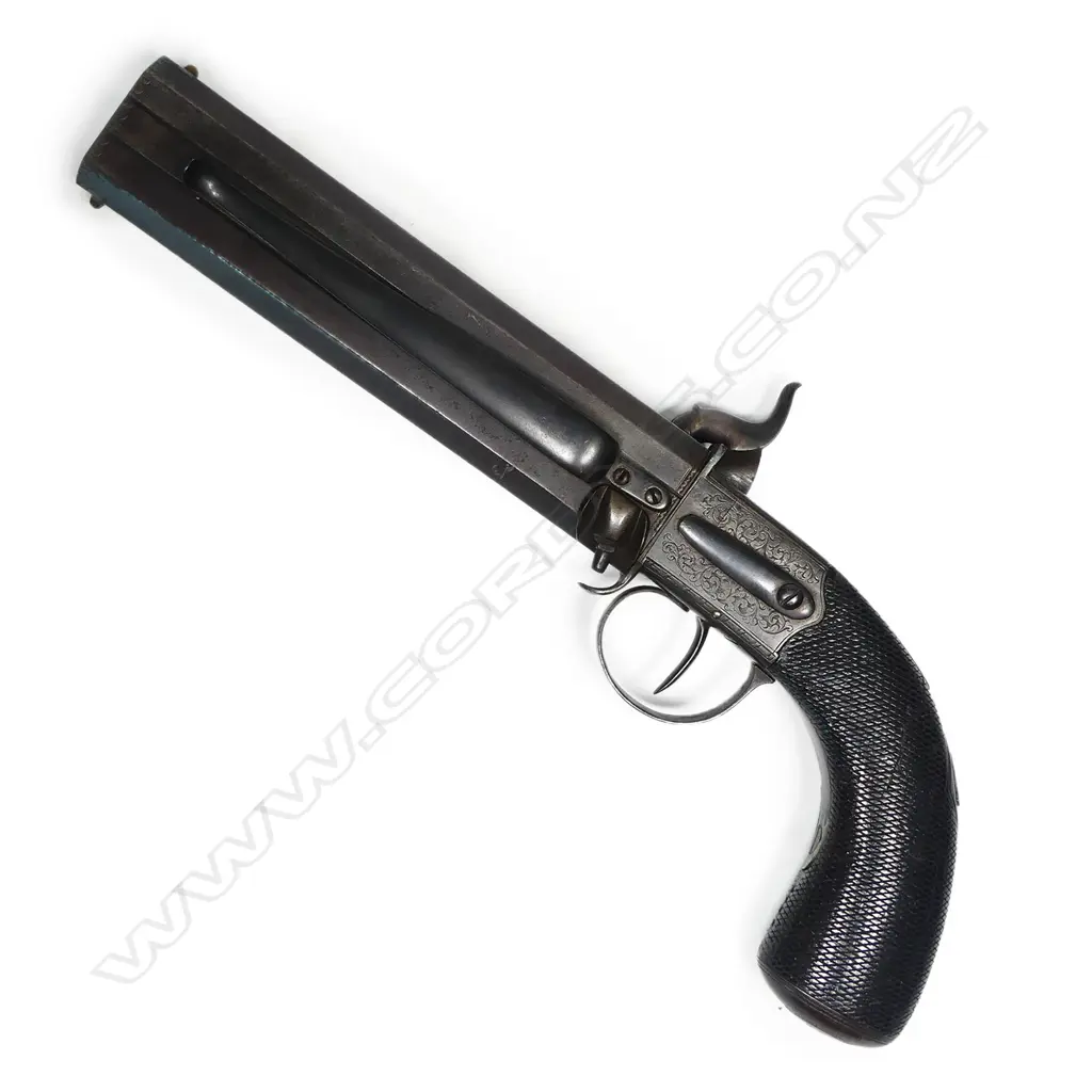 A 19thC 28 Bore EM Reilly Percussion Turn Over Barrel Belt Pistol, Image 1++