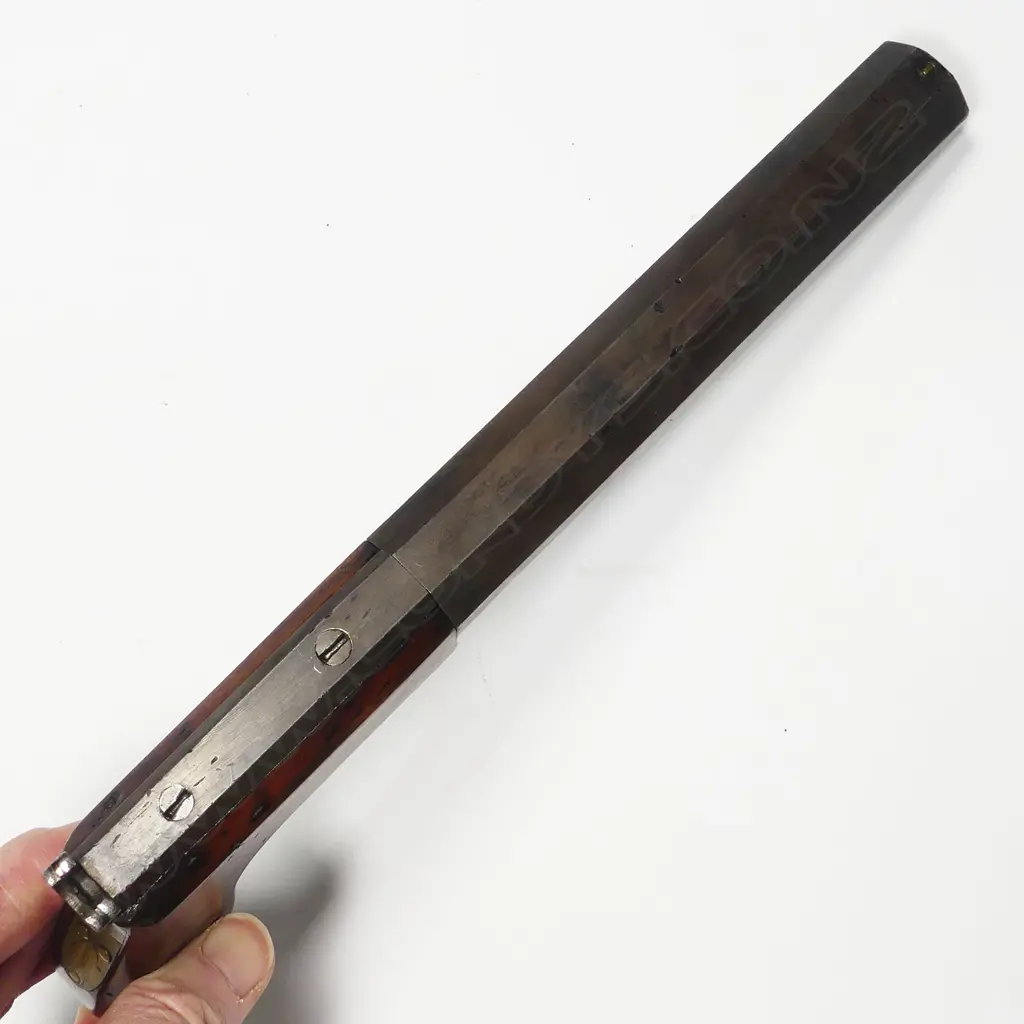 A 19thC .44 Calibre under hammer percussion pistol, Image 1++