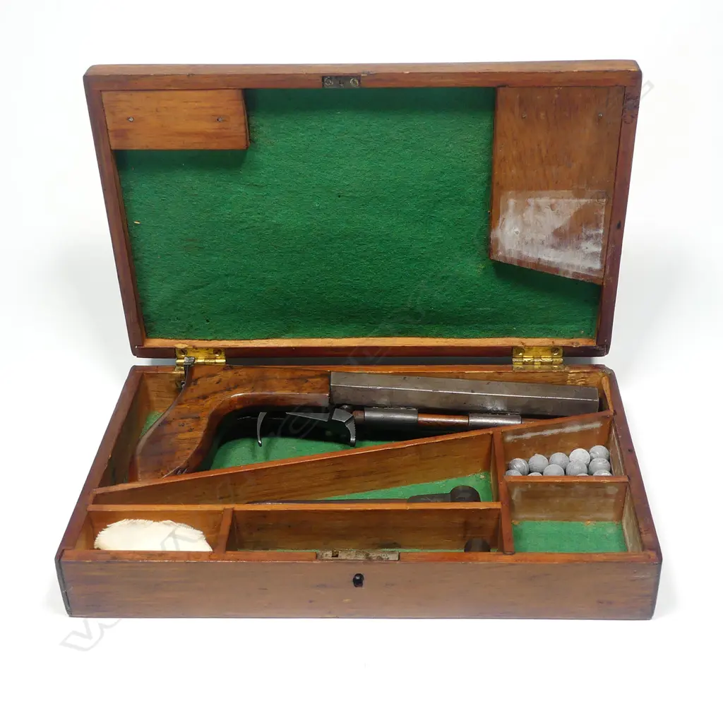 A 19thC .44 Calibre under hammer percussion pistol, Image 1++