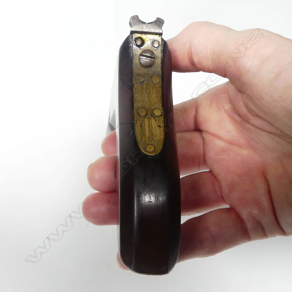 A 19thC .44 Calibre under hammer percussion pistol, Image 1++