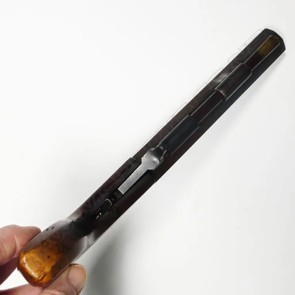 A 19thC .44 Calibre under hammer percussion pistol, Image 1++