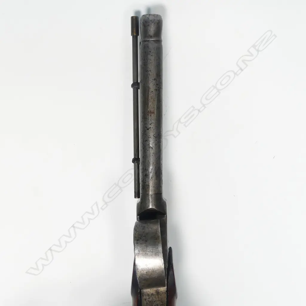 19thC 34-Bore percussion over and under overcoat pistol, Image 1++