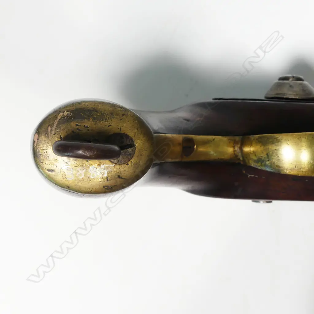 A 19thC Enfield large bore single shot percussion pistol, Image 1++