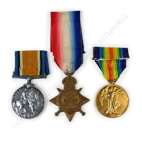 A WWI trio medal group,
