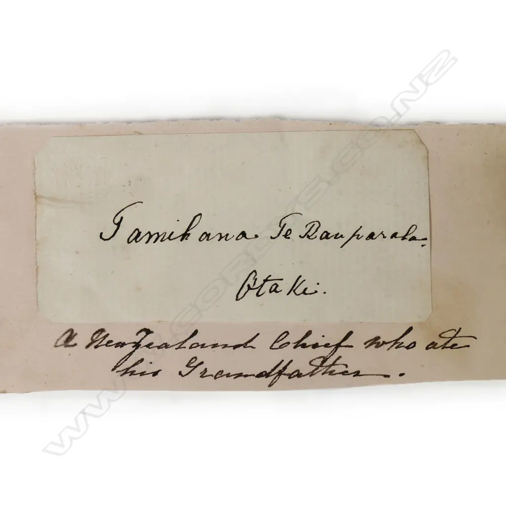A 19thC autograph of Tamihana Te Rauparaha, Image 1++
