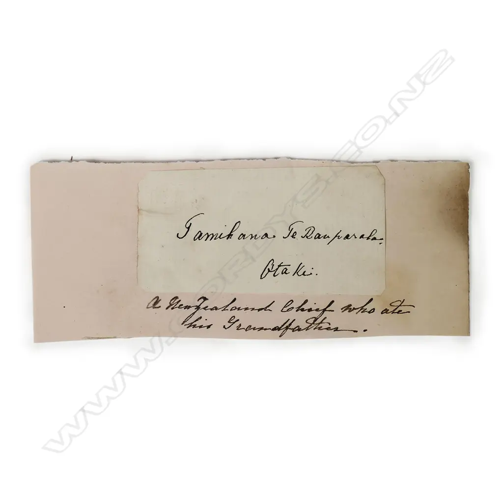 A 19thC autograph of Tamihana Te Rauparaha, Image 1++